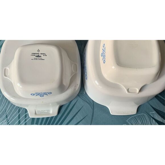 Vintage Corning Ware BLUE CORNFLOWER Baking Casserole Dish Lot 6 piece SET - Picture 4 of 6